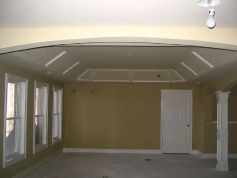 A room with no walls and no ceiling.