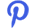 A blue pixel art style picture of the letter p.