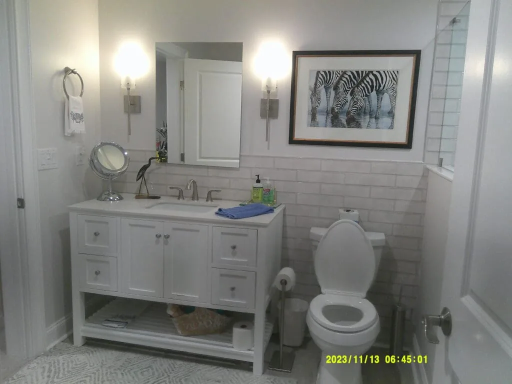 Basement bathroom remodel with tile work